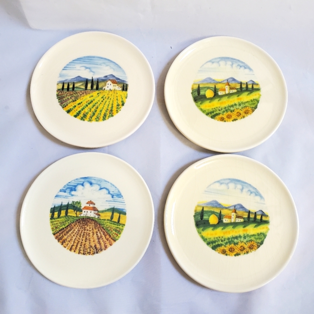 SUR LA TABLE Tuscan Countryside Appetizer Plates